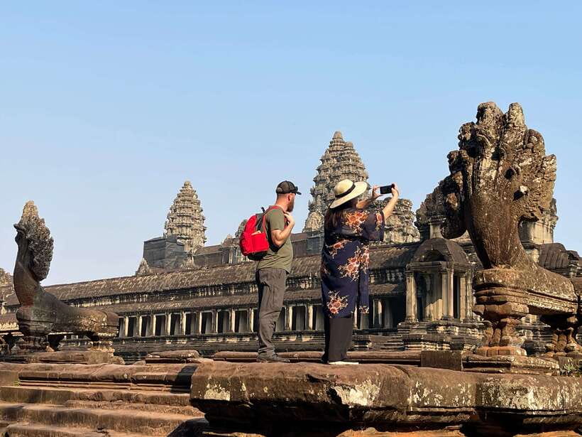 Angkor Highlights and Sunset Tour - Reaching Phnom Bakheng for sunset