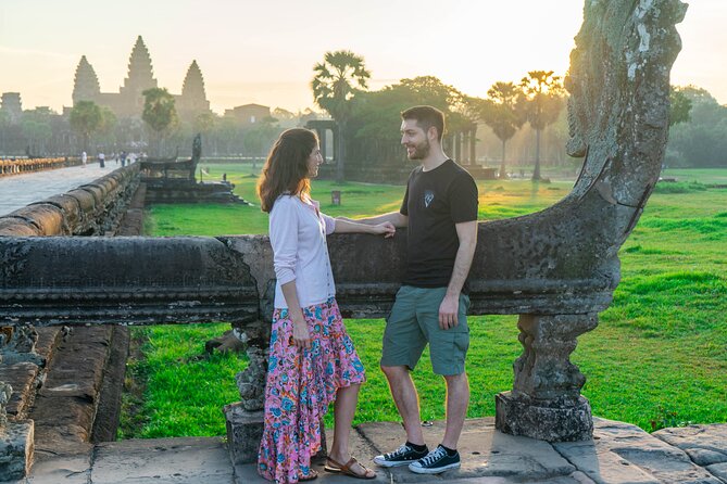 Angkor Sunrise Vespa Tour / Tuk Tuk or Car - Ta Prohm and the trees over the ruins