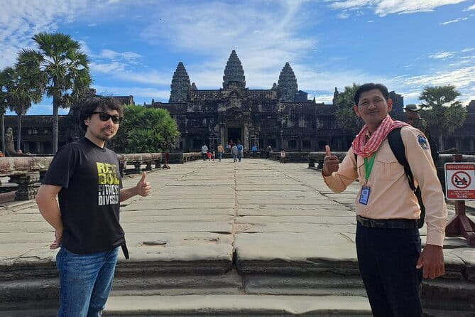 Angkor Temple Tour with Sunset - Small Group - Bayon and Angkor Thom show the city behind the temple