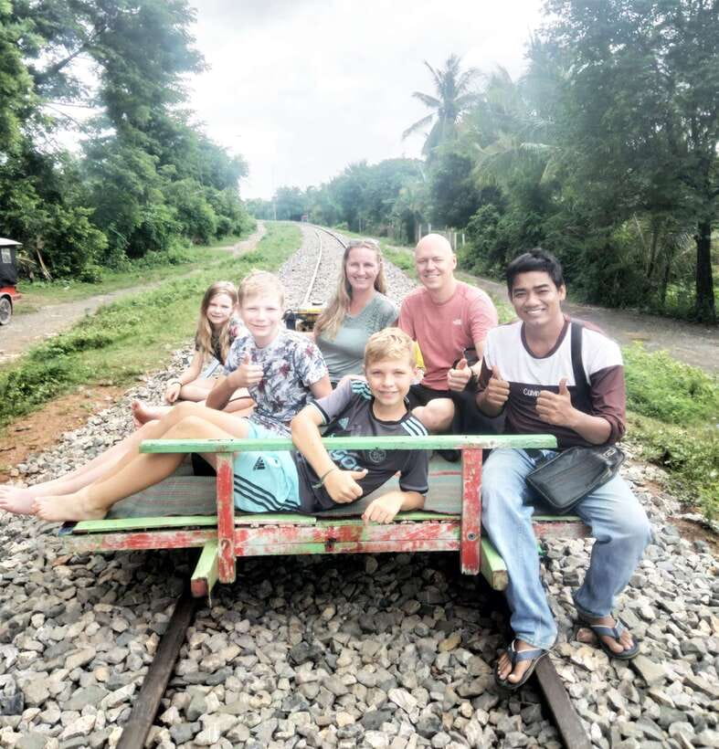 Bamboo Train, Banann Temple, Fruit Bat, Bat Cave, Sunset - Suspension bridge and river-side plantation views