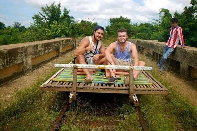 Battambang City and Country side Full day Tour - The original bamboo train at Odambang