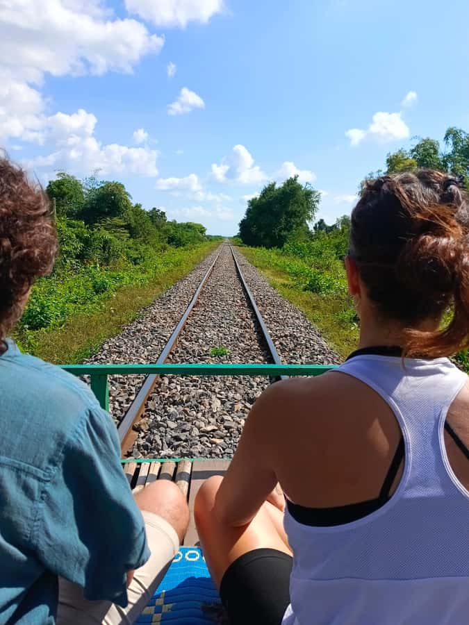 Battambang family tuktuk tour BambooTrain/Wat Banan/Bat cave - Climbing to Wat Banan’s five towers