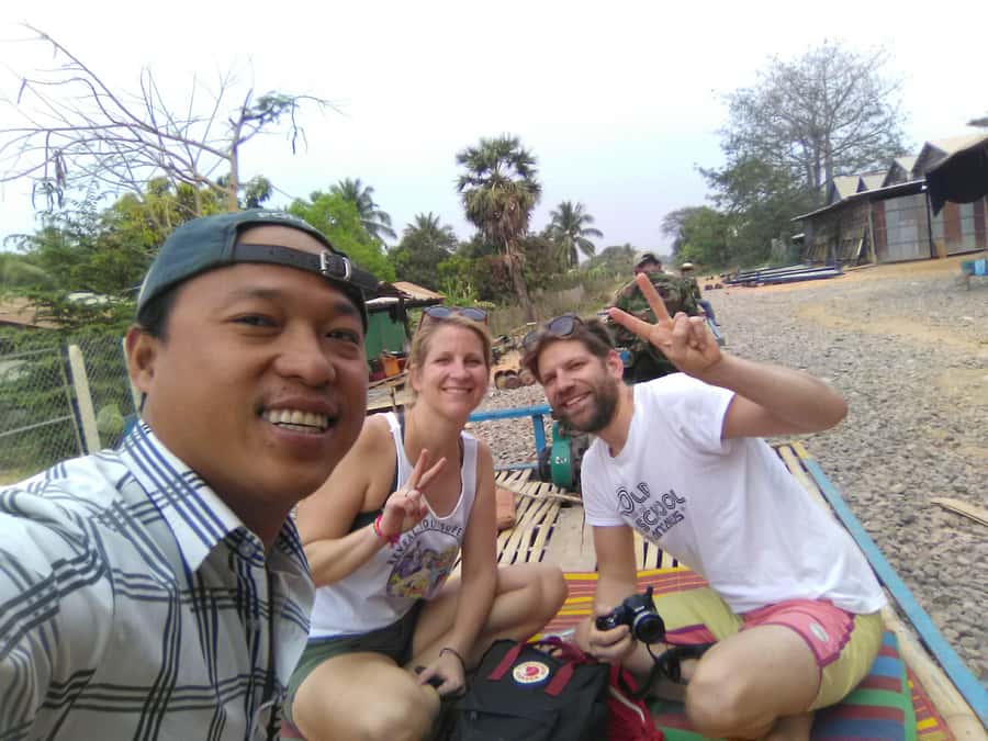 Battambang family tuktuk tour BambooTrain/Wat Banan/Bat cave - Along the Sanker River by tuk-tuk