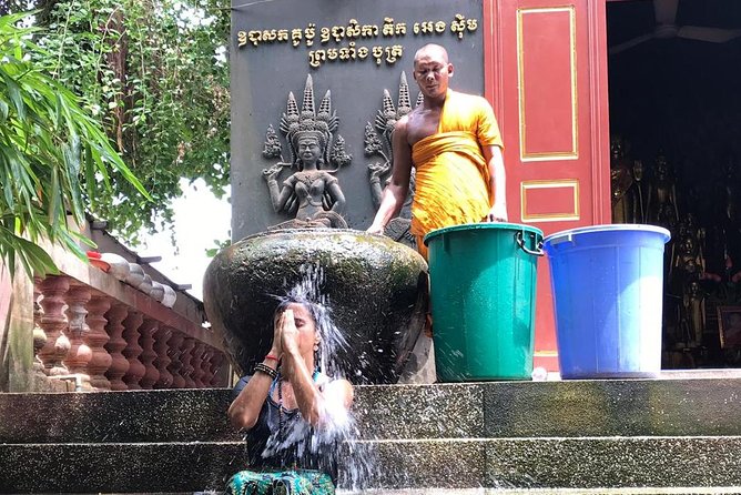 Buddhist Water Blessing and Real Life Experience with Local - Preah Ang Chek Preah Ang Chom, a Shrine for Daily Prayer