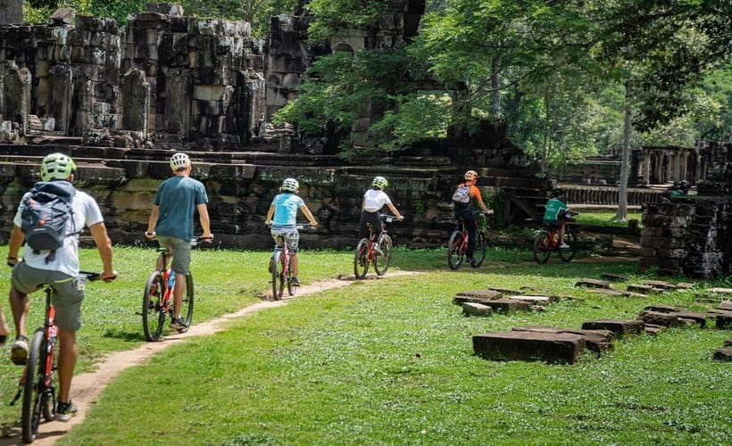 Cycle Angkor Backroad Bike Tour / E-Bike or Tuk Tuk - Lunch Beside a Tropical Garden