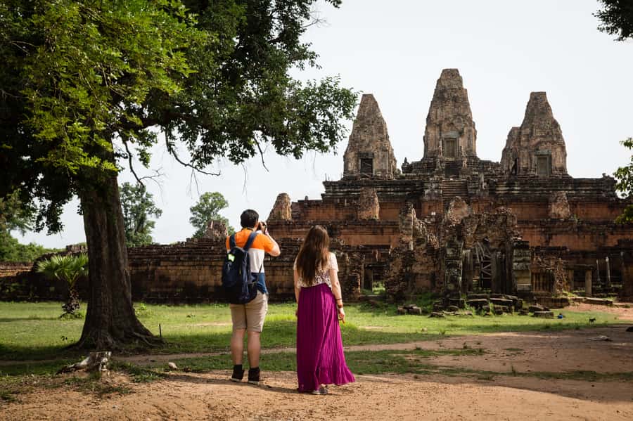 From Siem Reap: Banteay Srei Temple & Grand 5 Temple Tour - East Mebon and the story of a vanished reservoir