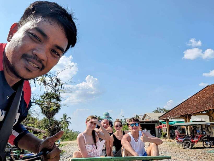Half-day swing bridge, bamboo train, batcave & Killing cave - The bamboo train: Battambang’s most playful stop