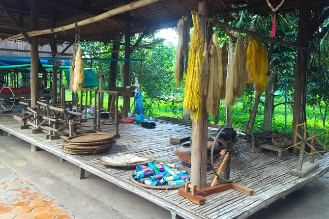 Island Community Life in Phnom Penh - Seeing silk made by hand