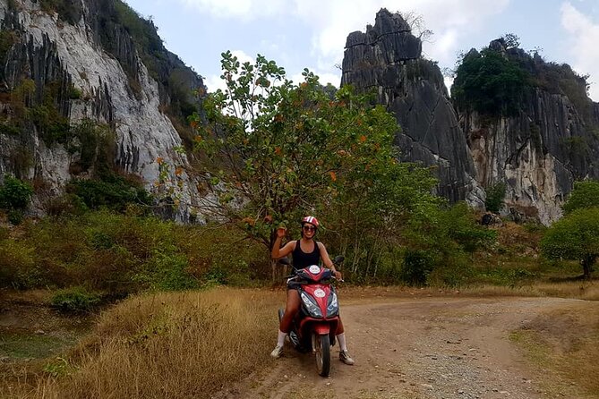 Kampong Trach Off-Roads - Entering Circle Cave through a pagoda