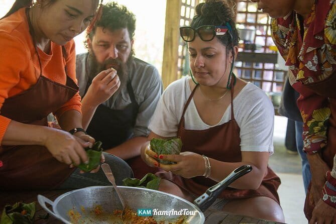 Kampot Cooking Class by Eco Lotus Kampot - Picking Herbs from the Organic Garden