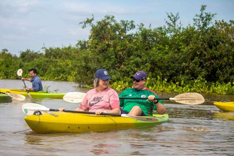 Kayaking & Floating Village in Siem Reap - Snacks and a pause at the floating kayak station