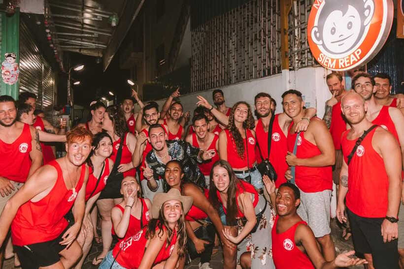Mad Monkey Siem Reap Pub Crawl - First stop: karaoke and a chance to join in