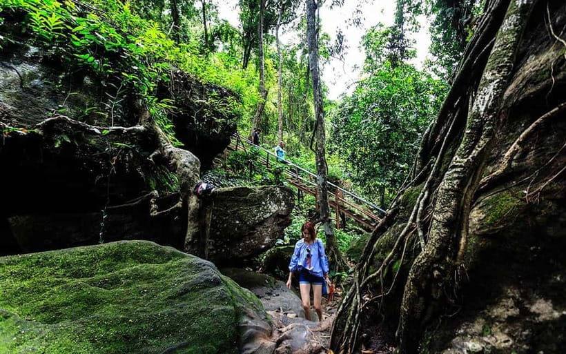 Phnom Kulen Waterfall & the Sacred 1000 Lingas (with Lunch) - Swimming at the two-tiered Kulen Waterfall