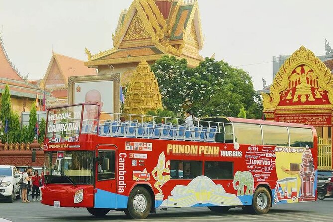 Phnom Penh Hop-on Hop-off Bus with Free Boat Cruise 1 Day Pass - Wat Botum Park, the Royal Palace, and Wat Ounalom