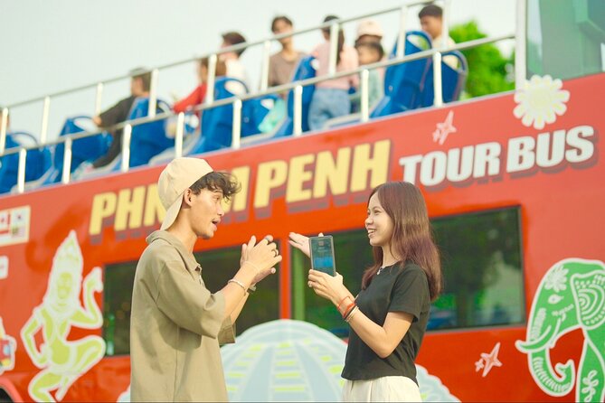 Phnom Penh Hop-on Hop-off Bus with Free Boat Cruise 1 Day Pass - Cambodia Railway Station, Peace Palace, and Central Market