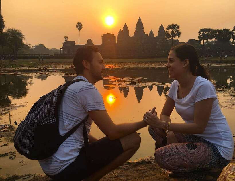 Private Angkor Wat Sunrise Tours And Sunset Floating Village - Bayon and the faces of Angkor Thom