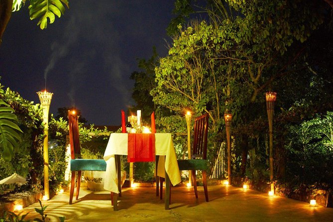Rooftop Romantic Dinner - 4 Courses Set Meal & Wine - Candlelight, Khmer lanterns, and the private table