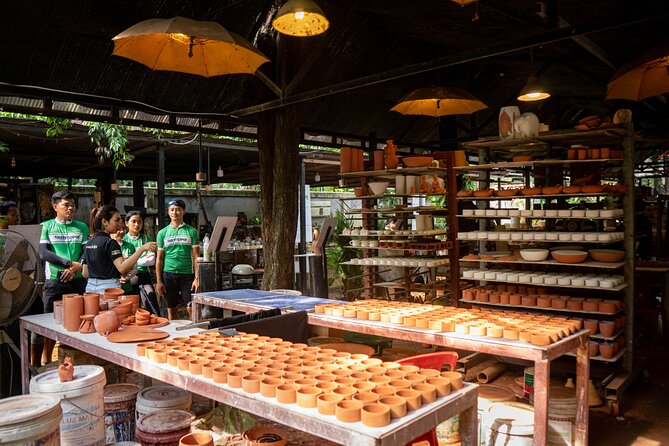Siem Reap City Bike Tour / E-Bike or Tuk Tuk - Making Cambodian pottery at Khmer Ceramics