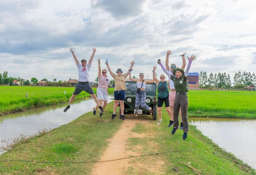 Siem Reap Floating Village Sunset Jeep Tour or SUV Car - Rice wine, snacks, and a taste of village enterprise