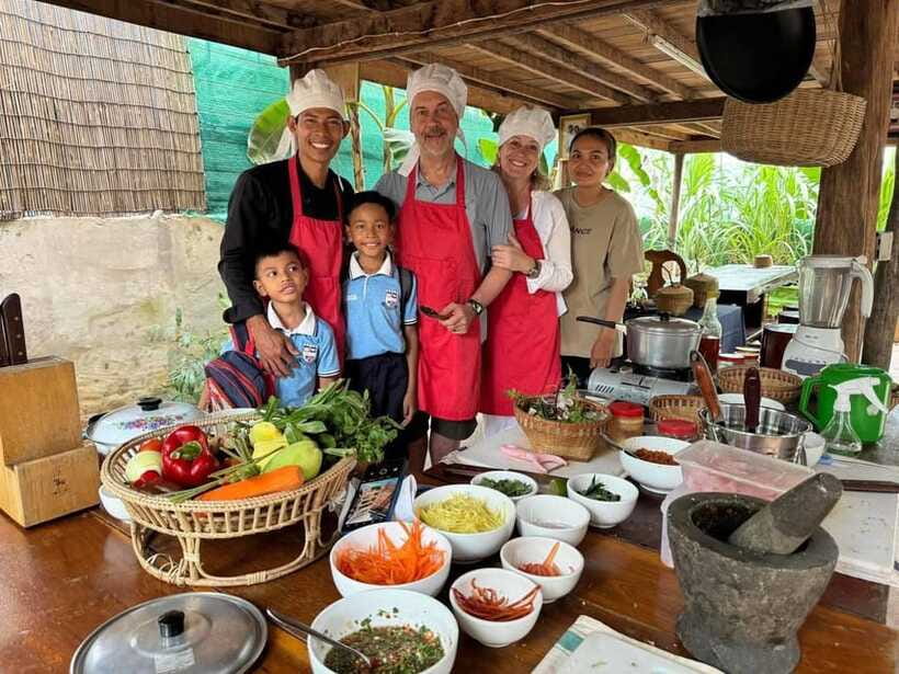 Siem Reap Khmer Cooking Class and Local Market Tour - The homemade three-course lunch