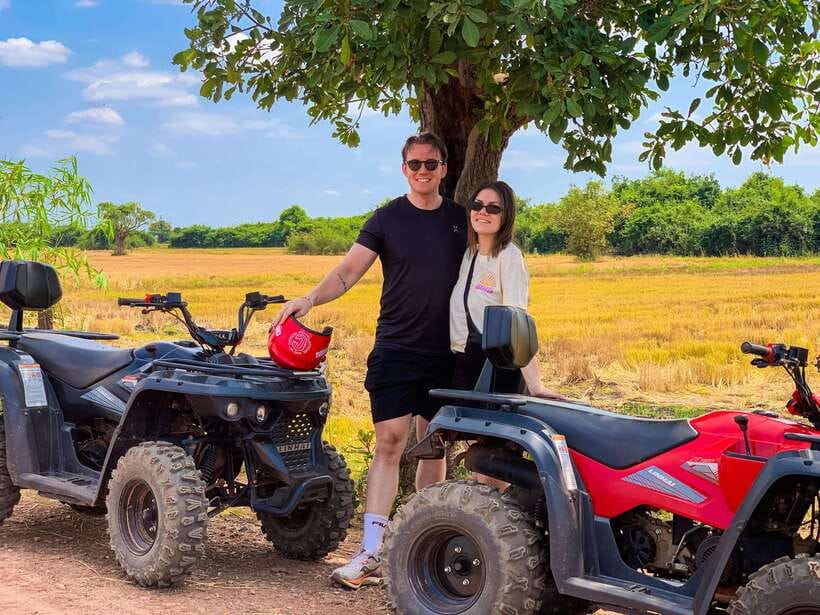 Siem Reap: Khmer Village and Fish Farm ATV Tour - Learning the ATV before the dirt roads