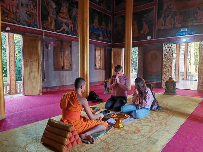 Siem Reap: Monk Blessings and Village Life Scooter Tour - Buddhist paintings beside West Baray