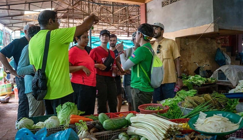 Siem Reap: Morning Cooking Class & Market Tour - Eating what you prepared