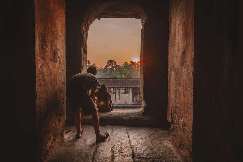 Siem Reap Sunrise Angkor Wat Temple Tour - Buying the $37 Angkor park pass