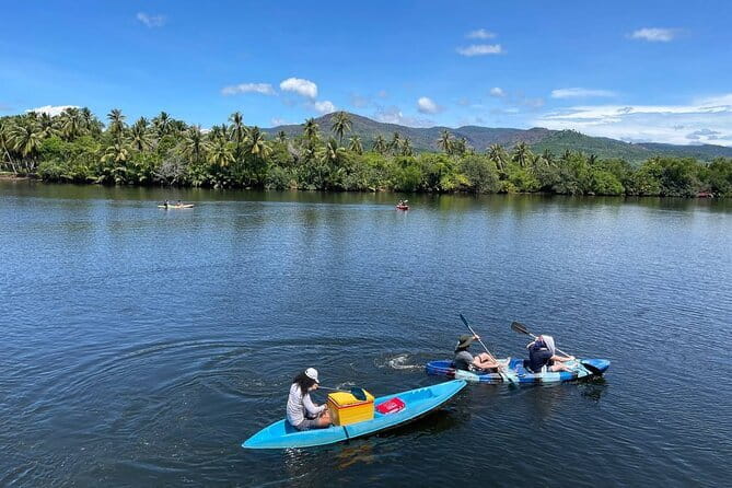 Sunset Scenic Kayaking and Swimming Activity - Paddling Through Shade and Jungle Growth